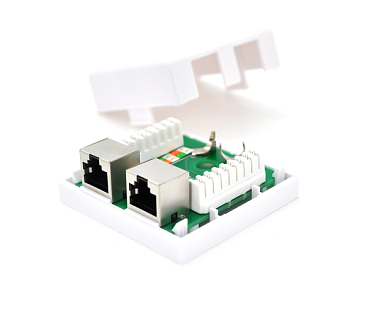 Розетка 8P8C RJ-45, кат 6, FTP, 2 порта