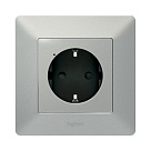 Розумна розетка 2К + З (Valena Life with NETATMO), 16А 230В, алюміній 