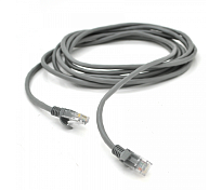 Патч-корд литой, UTP, RJ45, Cat.5e, 20m, серый, Cu (медь)