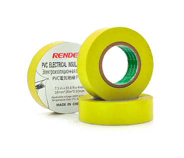 Изолента RENDER 0,19мм*16мм*7м (желтая), 2000V