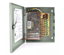 Импульсный блок питания 12V-15A/9CH в боксе с замком