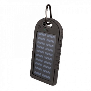Power bank 5000 mAh Solar, (5V / 200mA), 2xUSB, 5V / 1A / 1A, USB &amp;lt;-&amp;gt; microUSB, влаго 