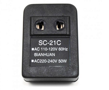 Преобразователь напряжения трансформаторный 50W Input 110 V/Output 220V, + универсальная розетка