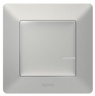 Умный беспроводной выключатель 1-клавишный Valena Life with NETATMO, алюминий
