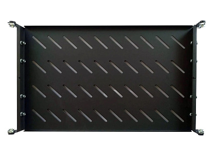 Полка универсальная U-FS-45-BLACK на 4 точки для шкафа/стойки глубиной 450 (300)