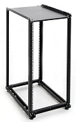 Стойка коммутационная напольная двойная 42U, регулируемая глубина 400-750, черная