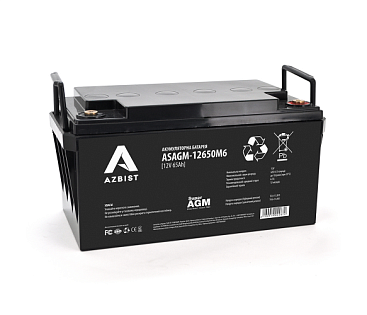 Аккумулятор Super AGM ASAGM-12650M6, Black Case, 12V 65.0Ah