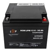 Акумулятор AGM LPM 12V-26 Ah під болт М5