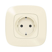 Умная розетка 2К + З (Valena Allure with NETATMO), слоновая кость