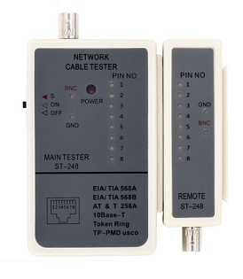 Тестер кабельный ST-248BNC, RJ-45+BNC