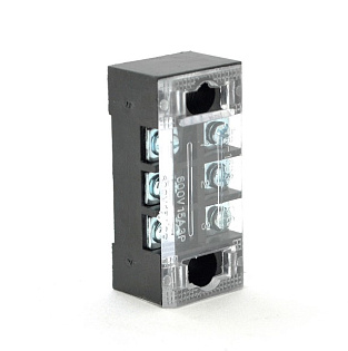 Клеммная колодка 3-разрядная TB-1503 15A / 600V, сечение провода 0,5-1,5мм2, 100 шт в упаковке, цена