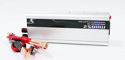 Инвертор напряжения PI 2500ВА(1500Вт), 12 / 220V, approximated, 1 универсальная розетка, клемы + кро