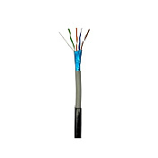 Кабель вита пара CAT.5E FTP CCA(25%) 4Px2x0.51, PVC+PE зовнішній, бухта 100м