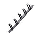 Кабельный органайзер 19", металл + пластик, 1U/5 колец, Q50