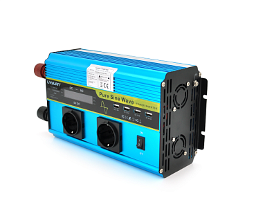 Инвертор напряжения LY3200W (DC:1600W), 12 / 230V с аппроксимированной синусоидой, 3 универсальных р