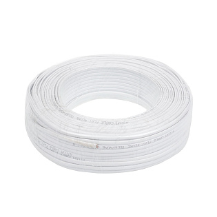 Телефонный кабель CCS, 26AWG, 4 жилы, 100 м, белый