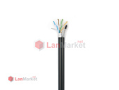 Ok-net КППЭт-ВП (100), 4x2x0.51, внешний, FTP, ПЭ медь, с тросом 1.5 мм, Cat5e, бухта 305 м