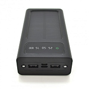 Power bank 20000 mAh Solar, (5V / 200mA), 2xUSB, 5V / 1A / 2,1A, USB <-> microUSB