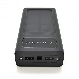 Power bank 20000 mAh Solar, (5V / 200mA), 2xUSB, 5V / 1A / 2,1A, USB &amp;lt;-&amp;gt; microUSB, уда