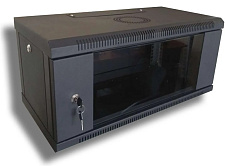 Шафа настінна 6U 600x350 розбірна WMNC-35-6U-FLAT-BLACK