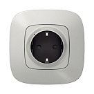 Розумна розетка 2К + З (Valena Allure with NETATMO), алюміній 