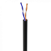 КНП UTP (2*2*0.5) 2p 24 AWG, (CCA), изоляция ПЭ, для нар. работ, 500м, Black