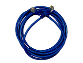 Патч-корд литий САТ.5E, UTP, RJ45, CU, 0.25 м, синій