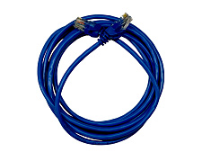 Патч-корд литий САТ.5E, UTP, RJ45, CU, 0.25 м, синій