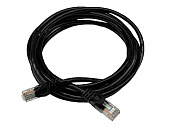Патч-корд литий САТ.5E, UTP, RJ45, CCA, 1 м, чорний