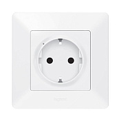 Розумна розетка 2К + З (Valena Life with NETATMO), 16А 230В, білий 