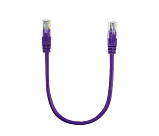 Патч-корд литой, UTP, RJ45, Cat.5e, 0,3m, фиолетовый, Cu (медь)