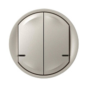 осіб. панель для розумного 2-клавішного вимикача Celiane with NETATMO, титан 