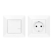 Набір упр. електроприладами (Smart-розетка + Smart-вимикач) Valena Life with NETATMO, білий 
