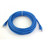 Патч-корд литой, UTP, RJ45, Cat.6, 10m, синий, Cu (медь)