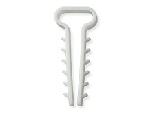 Зажим елочка 6х3 mm для плоского каб. (100 шт) НЕЙЛОН, белые