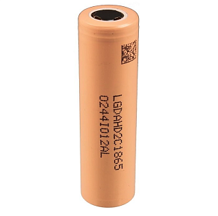 Аккумулятор 18650 Li-Ion LG LGDAHD2C1865, 2100mAh, 25A, 4.2/3.7/2.5V