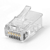 Коннектор PREMIUM RJ-45 8P8C Cat-5(100 шт/уп.) (позолоченые контакты)