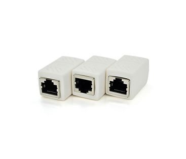 Соединитель RJ45 8P8C мама/мама RJ45, экранированный, белый, Q50