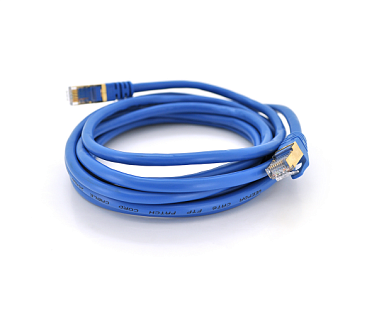 Патч-корд литой, FTP, RJ45, Cat.6, 10m, синий, Cu (медь)