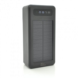 Power bank Solar PLO-SP30G 30000mAh, Black, Blister