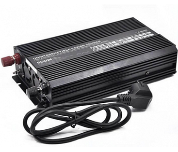 Инвертор напряжения Carspa-UPS600-122 (600Вт), 12 / 220V,с зарядным устройством 10А! approximated, 1