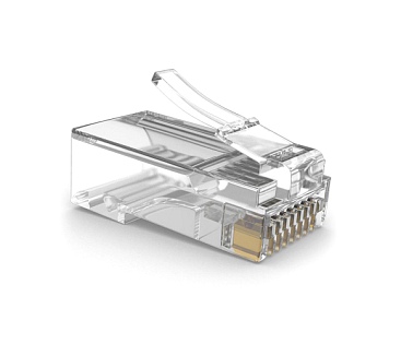 Коннектор PREMIUM PLUS RJ-45 8P8C Cat-5 (100 шт/уп.)  (позолоченые контакты)