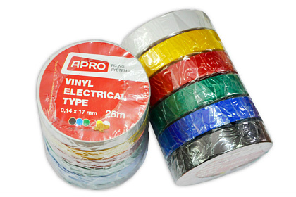Изолента APRO 0,14мм*17мм*25м (разноцветная)
