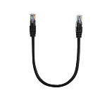 Патч-корд литой, CCA, UTP, RJ45, Cat.5e, 0,3m, черный Q710