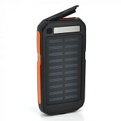 Power bank 12000 mAh Solar, (5V / 200mA), 2xUSB, 5V / 1A / 2.1A, USB <-> microUSB