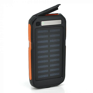 Power bank 12000 mAh Solar, (5V / 200mA), 2xUSB, 5V / 1A / 2.1A, USB &amp;lt;-&amp;gt; microUSB, уда