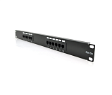 Патч-панель 12 портов UTP кат 5Е 19" 1U неэкранированная черная Q30