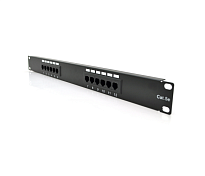 Патч-панель 12 портов UTP кат 5Е 19" 1U неэкранированная черная Q30