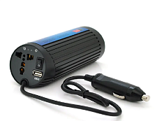 Инвертор напряжения POWERMASTER, 12V / 220V, 150W с модифицированной синусоидой, 1 универсальные роз
