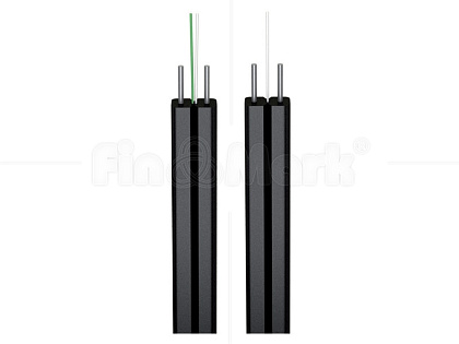 Оптический FTTH кабель FTTH01-SM-S, негорючий, стальная проволока (FTTH001-SM-02)